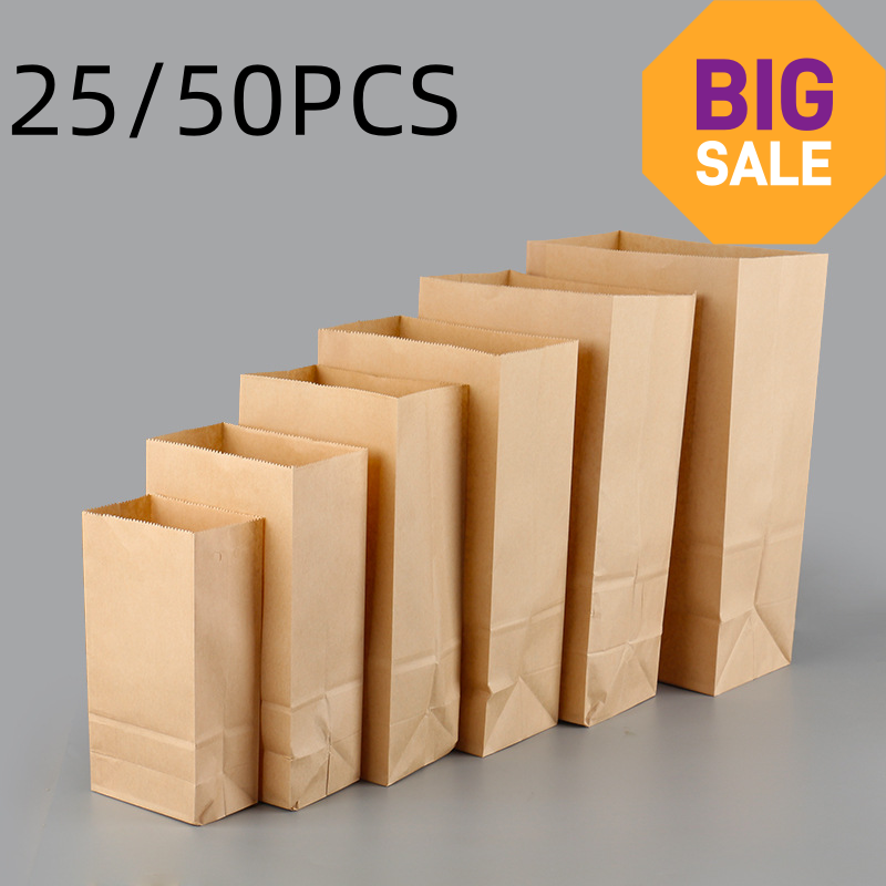 25/50 Stück braune Kraftpapier – Food Storage Of Plants Bewertung und Preis