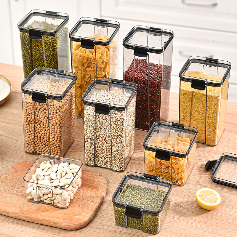 Food Storage Jar Set - Versiegelte Gläser Küche Getreide Lagerung Organizer