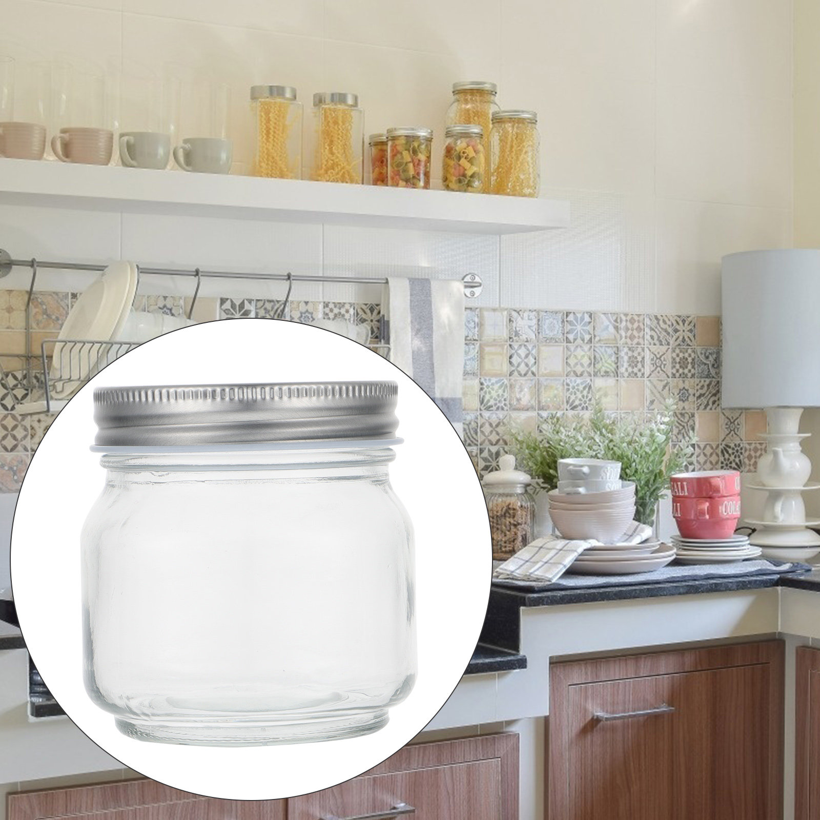 Food Storage Jar Set - 6-teiliges Set aus Glasbehältern für die
