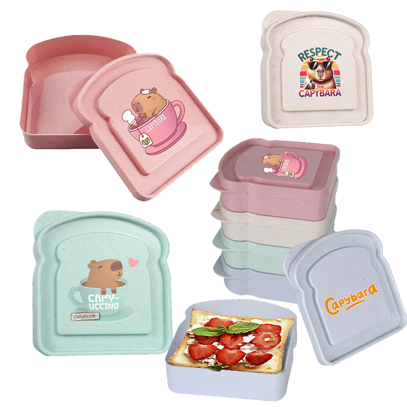 Food Storage With Colander - Capybara Sandwich-Aufbewahrungsbox für Lebensmittel, Behälter für