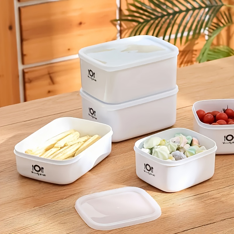 Food Storage Containers Plastic Box - Lebensmittelechte rechteckige Plastik-Lunchbox, versiegelte Frischhaltebox mit