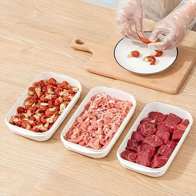 Food Storage Containers Plastic Box - 1/3/10 Stück Tragbare Kühlschrank-Frischhaltebox für Fleisch,