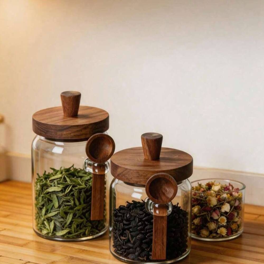 Food Storage Glass Set - 3-teiliges Set aus klaren Glasgefäßen mit