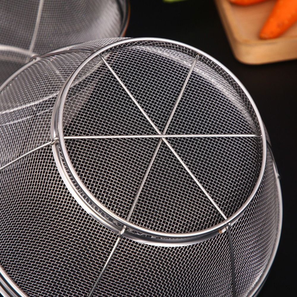 Food Storage Vegetables - Edelstahl-Feinmaschiges Sieb Multifunktionaler Selbstentleerender Küchensieb Gemüse-