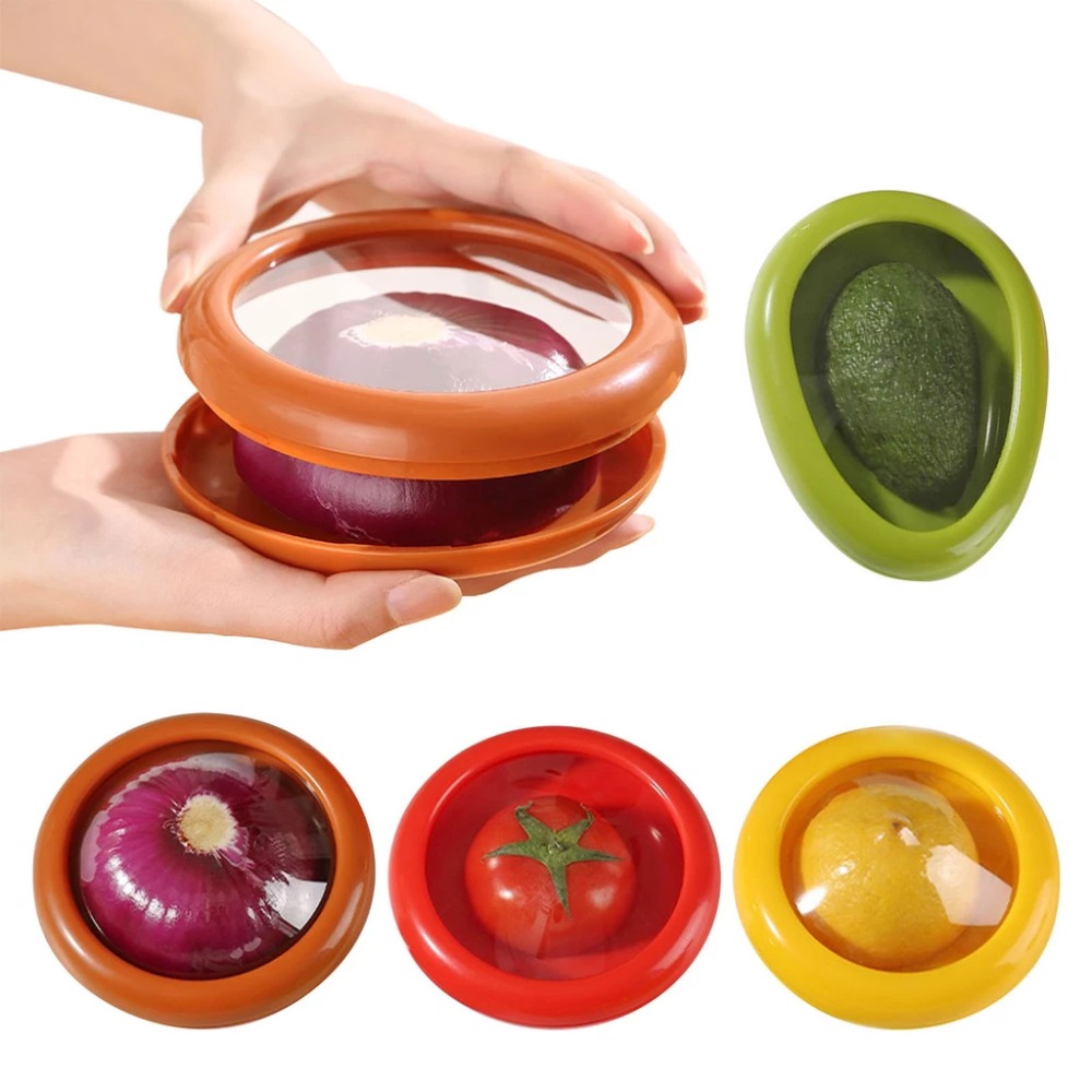 Food Storage Containers Plastic Box - Transparente Avocado-Frischhaltebox, Aufbewahrungsbehälter für Zwiebeln, Tomaten,