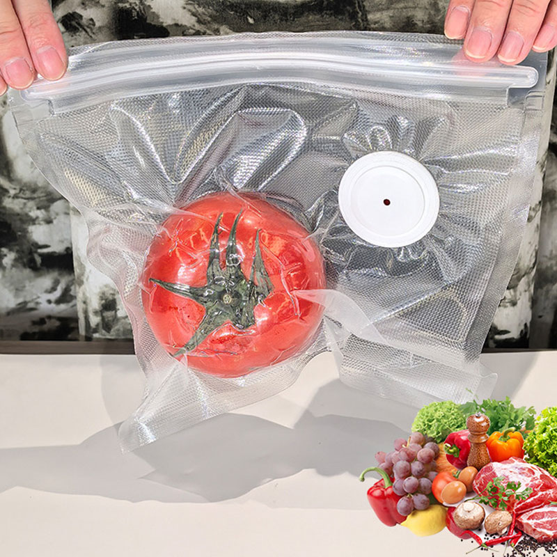 Food Storage Vacuum Pump - Verbesserte Version Vakuum-Lebensmittel-Aufbewahrungsbeutel-Set mit Reißverschluss, USB-Elektropumpe,