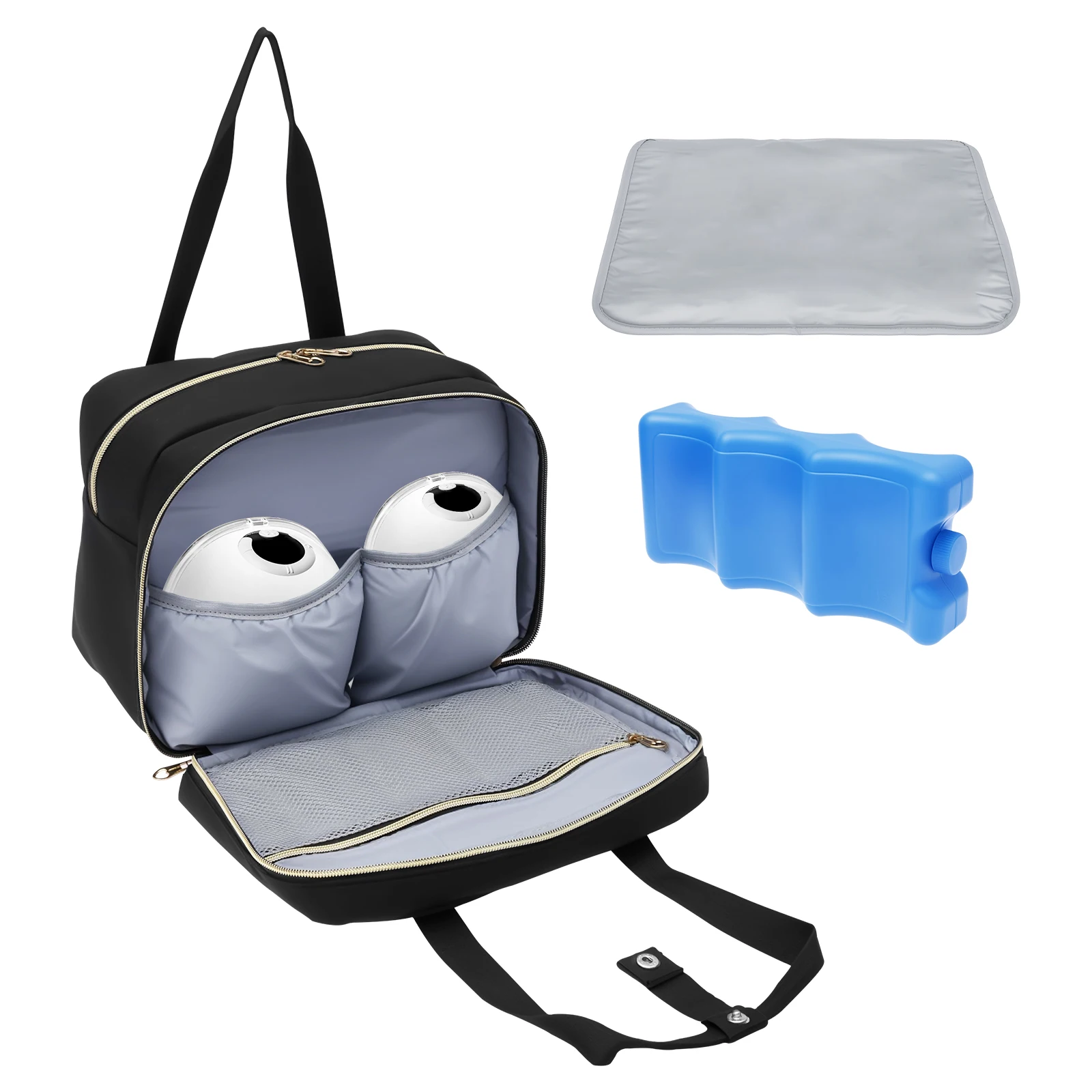 Food Storage Keep Warm - Milchpumpen-Aufbewahrungstasche mit Eisbeutel und wasserdichter Matte,