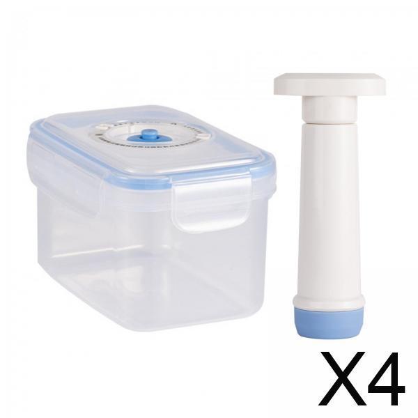 Food Storage Vacuum Pump - Tragbarer Lebensmittelbehälter mit Vakuumverschluss-Pumpe und Datumsanzeige,
