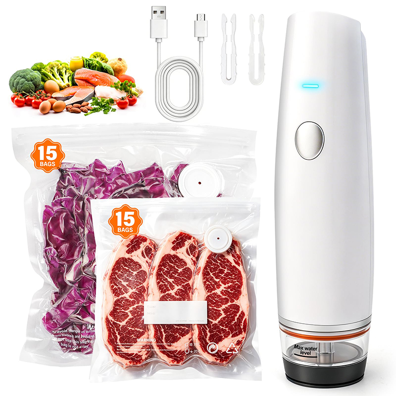 Food Storage Vacuum Pump - Wiederaufladbarer Handstaubsauger Tragbarer Kabelloser Mini-Lebensmittelversiegler Intelligente