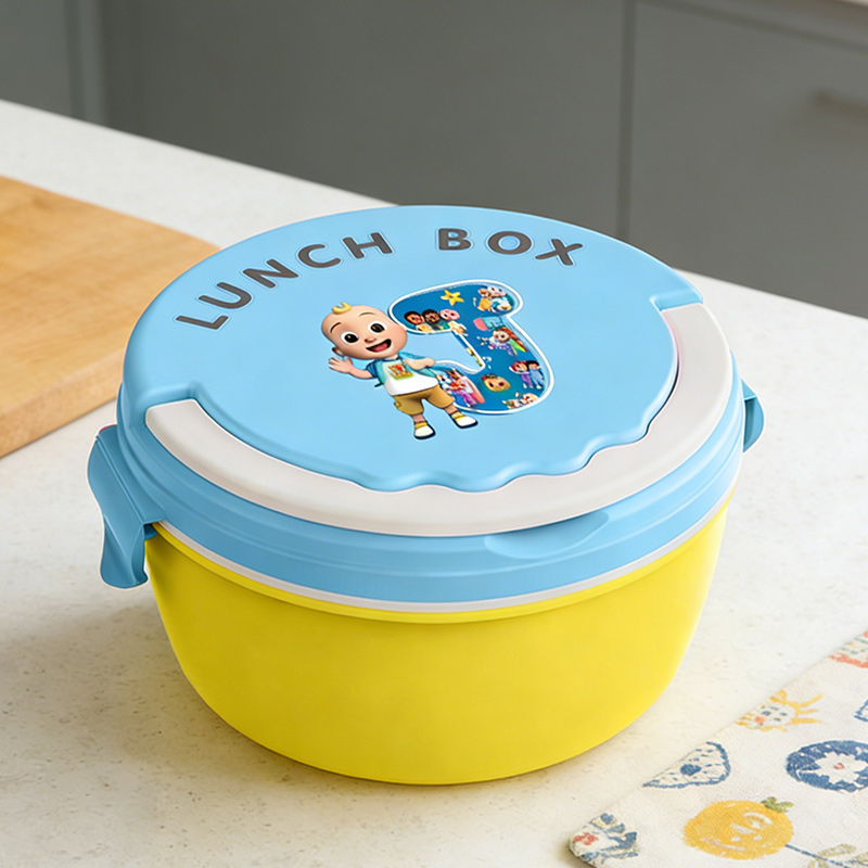 Food Storage Box Plastic - Cocomelon Lunchboxen, tragbare Bento-Mahlzeitbox für Jungen,