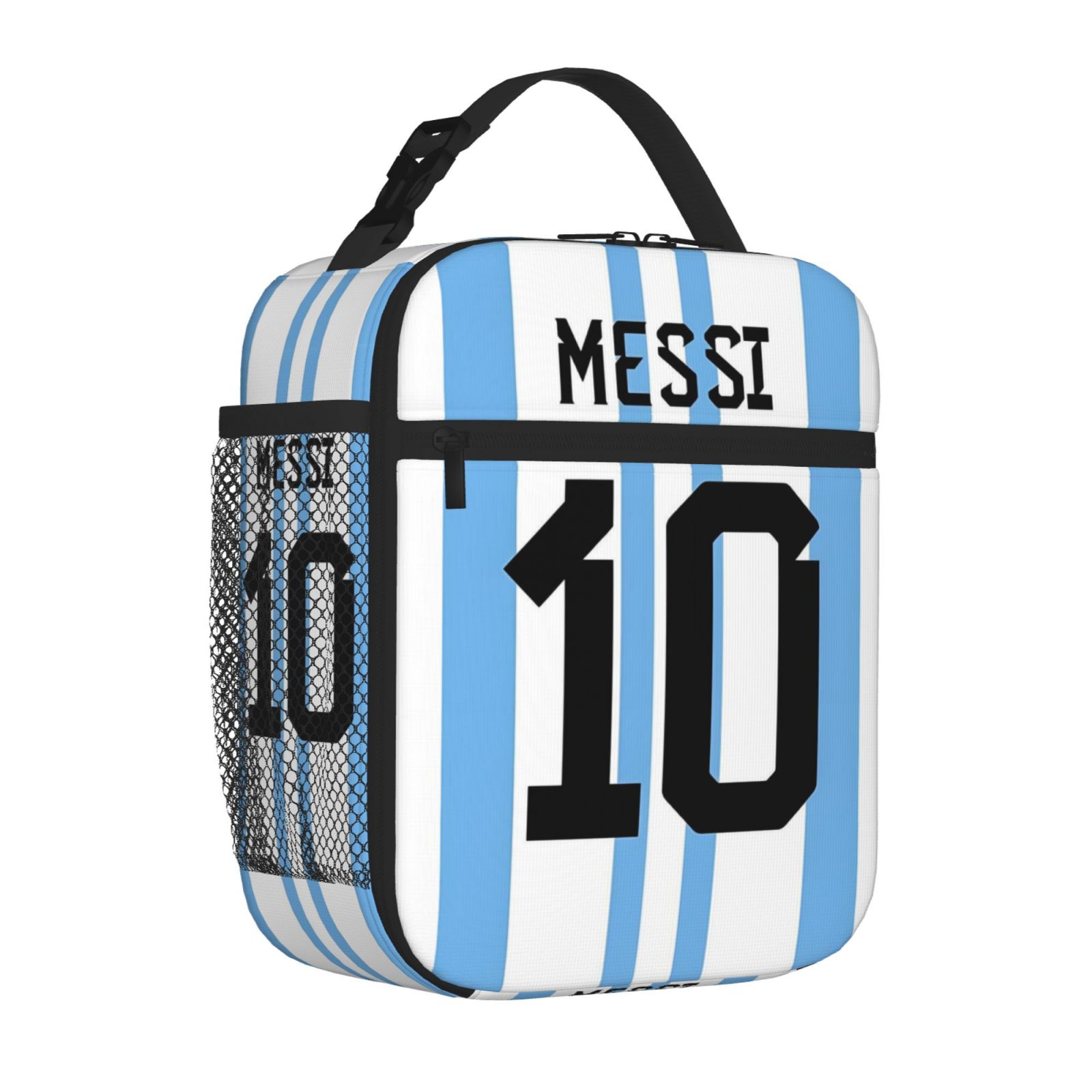 Food Storage Keep Warm - Benutzerdefinierte Messis 10-Fußball-Fußball-Merch-isolierte Lunchtasche für die