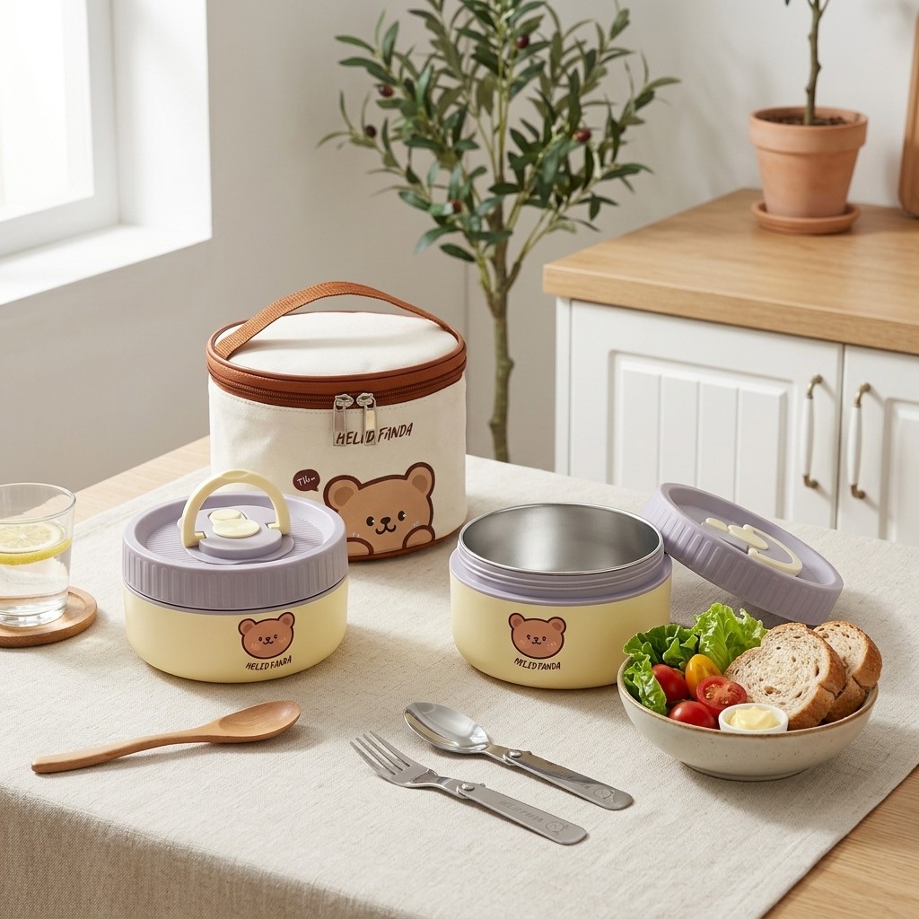 Food Storage With Colander - 304 Edelstahl Kinder-Lunchbox, auslaufsichere Bento-Box, mikrowellengeeigneter