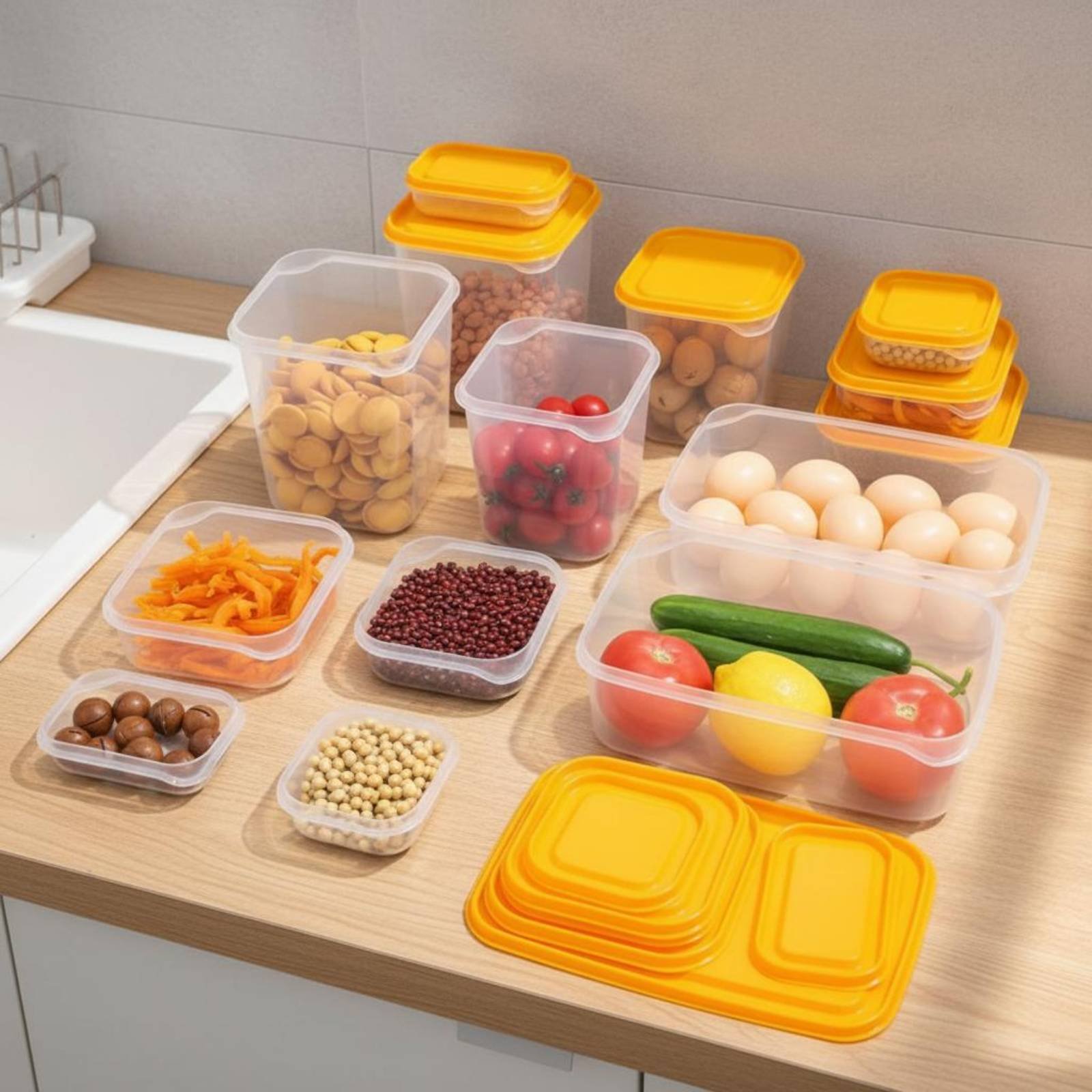 17-teiliges Kühlschrank-Aufbew – Food Storage Containers Plastic Box Bewertung und Preis