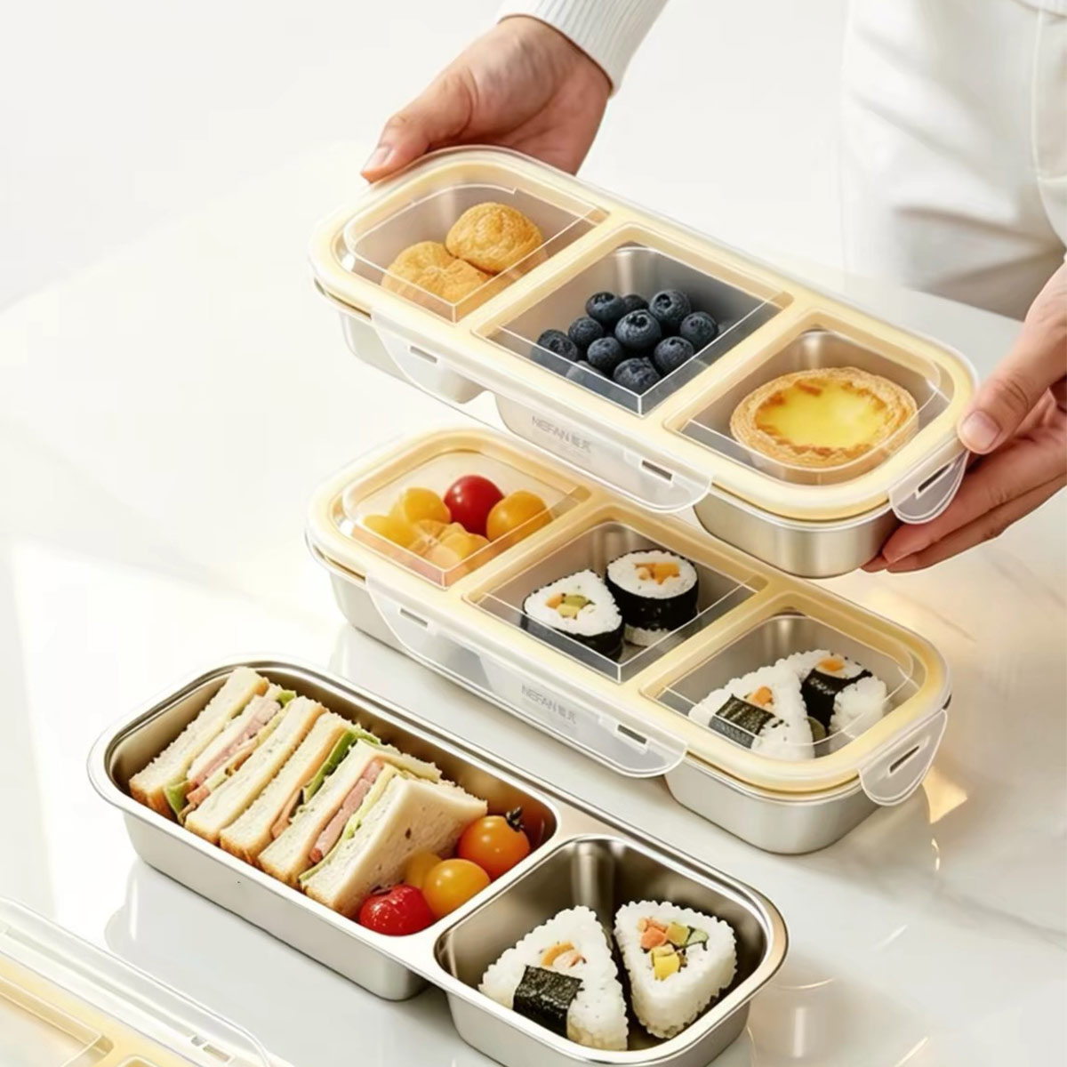 Edelstahl-Lebensmittelbehälter – Food Storage With Colander Bewertung und Preis