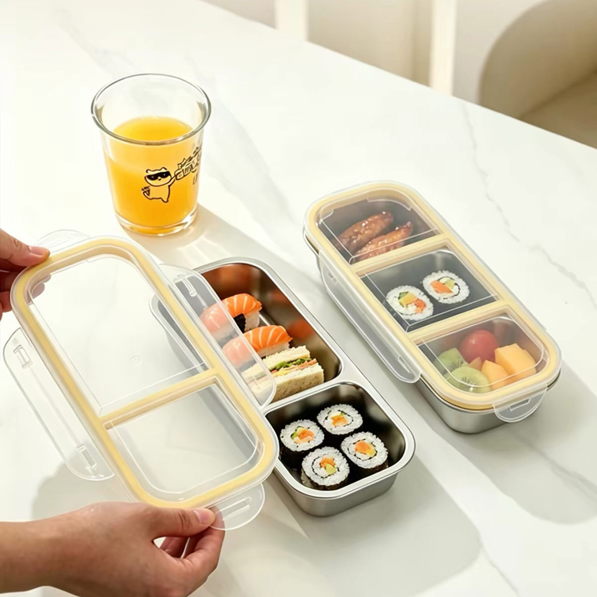 Edelstahl-Lebensmittelbehälter – Food Storage With Colander Bewertung und Preis