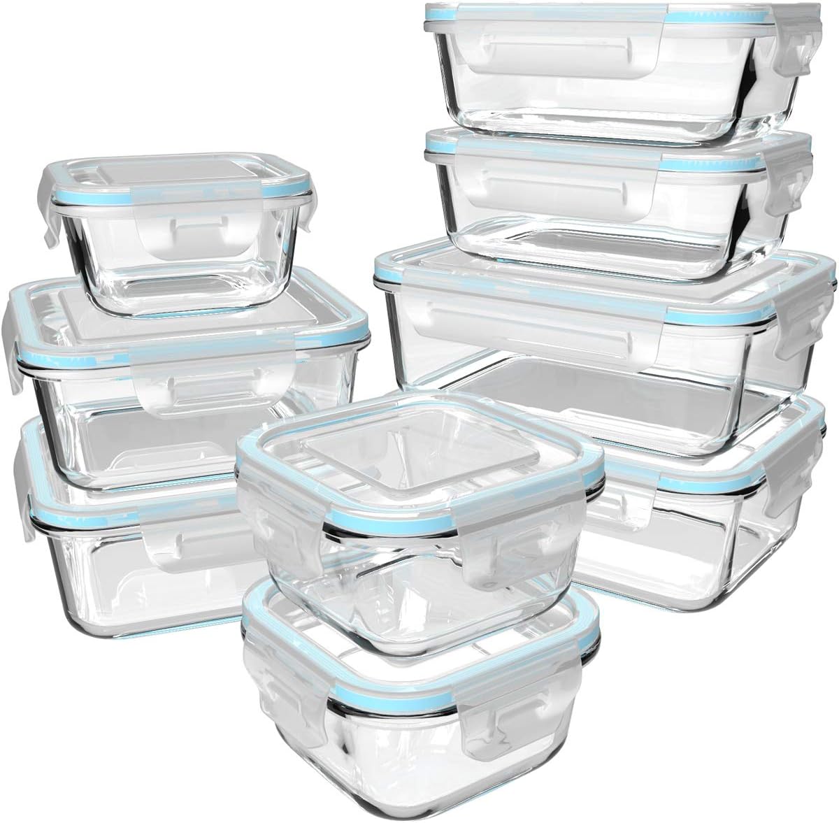 18-teiliges Glas-Lebensmittelb – Food Storage Glass Set Bewertung und Preis