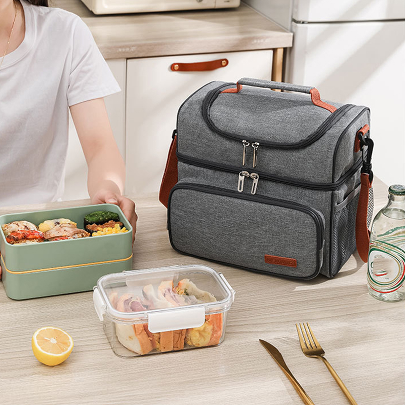 Doppelschichtige Lunchbox-Aufb – Food Storage Keep Warm Bewertung und Preis