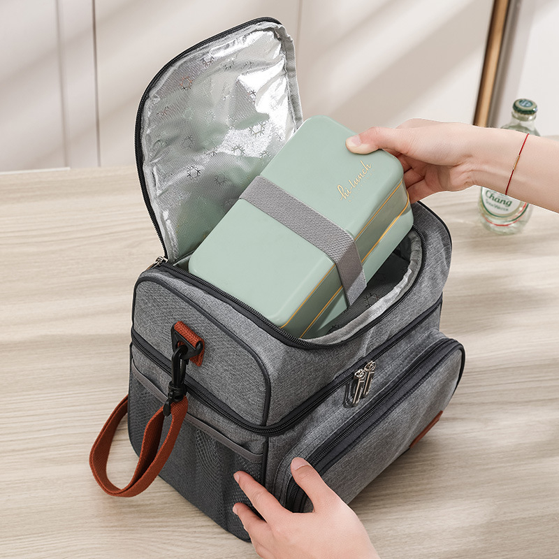 Doppelschichtige Lunchbox-Aufb – Food Storage Keep Warm Bewertung und Preis