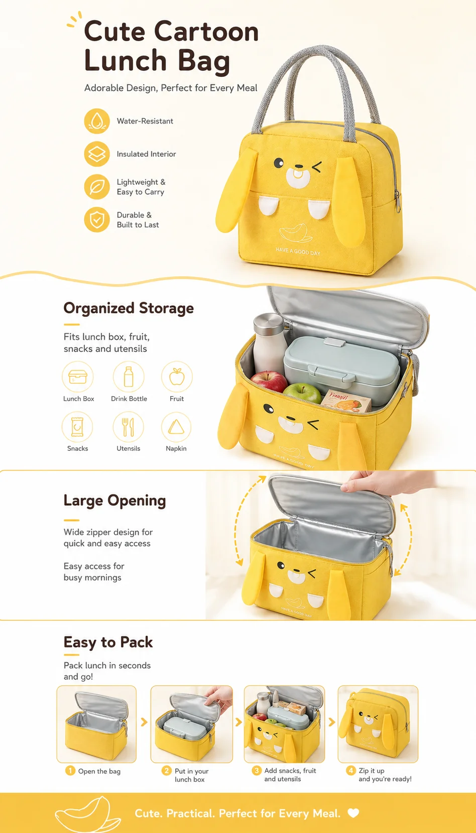 Tragbare Cartoon-Thermo-Kühlta – Food Storage For Camping Bewertung und Preis
