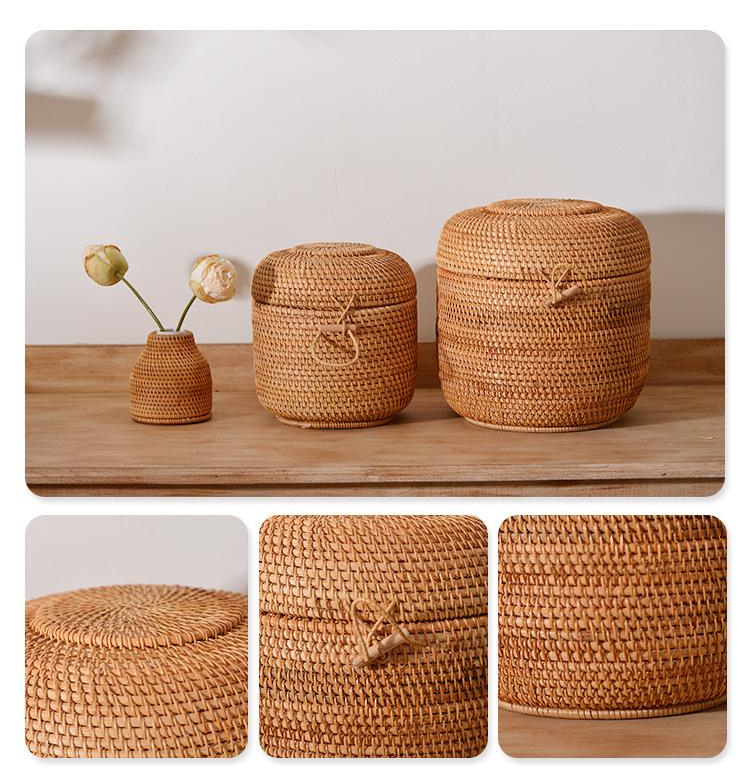 Handgewebte Rattan-Tee-Aufbewa – Food Storage With Colander Bewertung und Preis