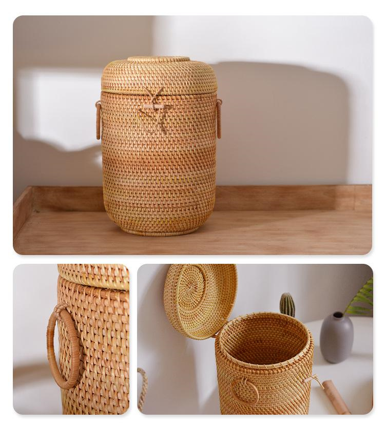 Handgewebte Rattan-Tee-Aufbewa – Food Storage With Colander Bewertung und Preis