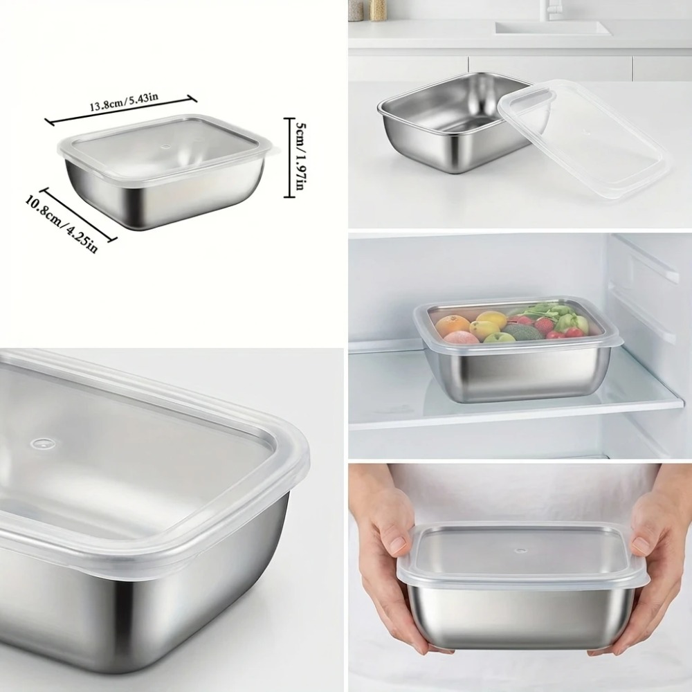 6-teiliges Edelstahl-Lebensmit – Food Storage Jar Set Bewertung und Preis