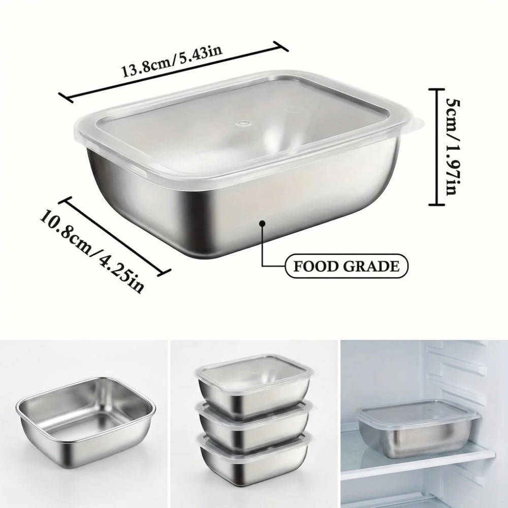 6-teiliges Edelstahl-Lebensmit – Food Storage Jar Set Bewertung und Preis