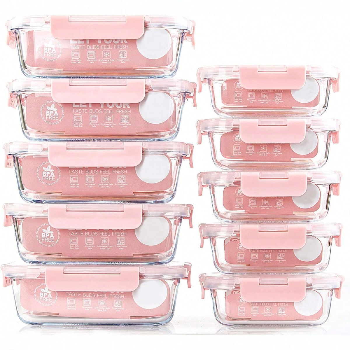 10er-Pack Glas-Mahlzeitbehälte – Food Storage With Colander Bewertung und Preis