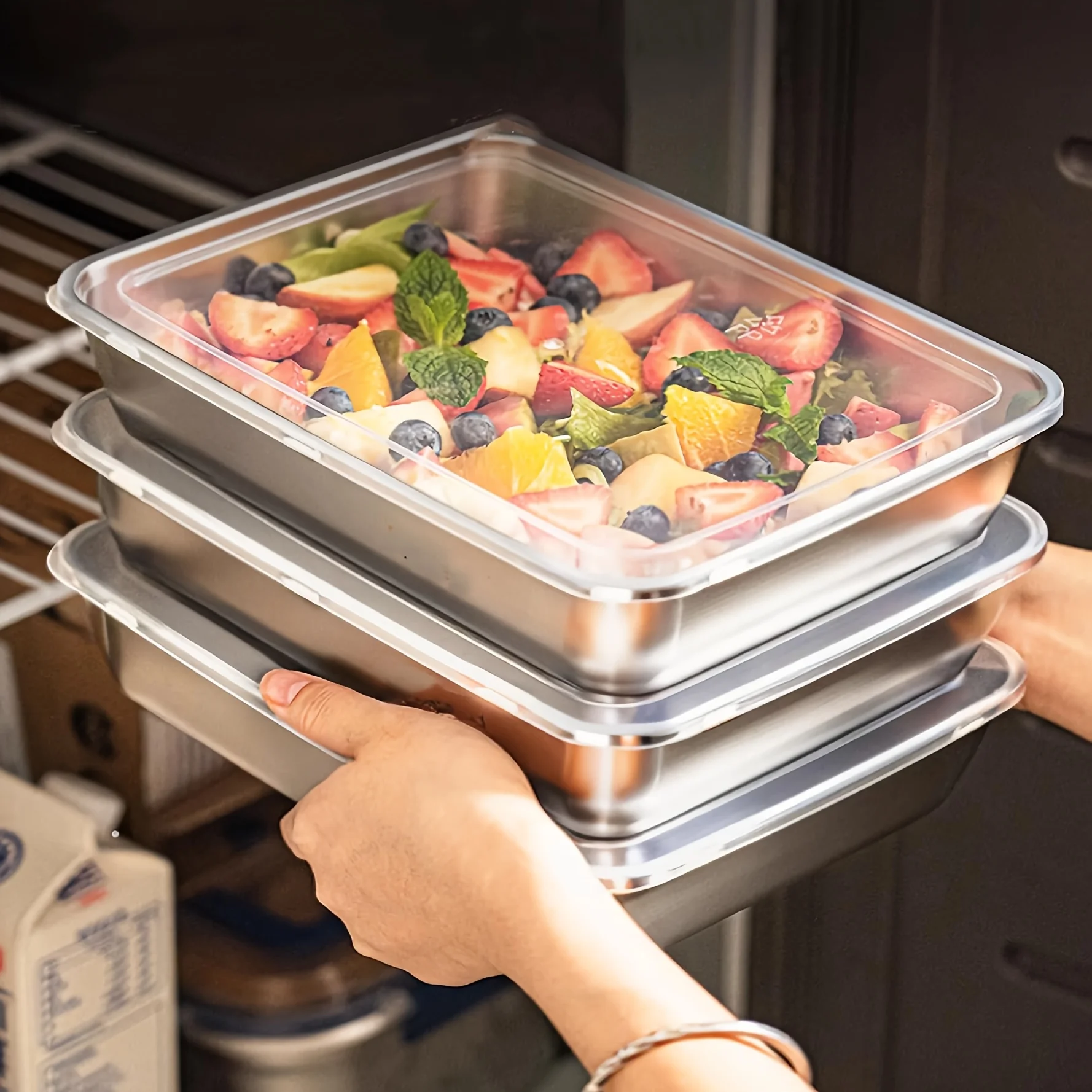 3-teiliges Edelstahl-Lebensmit – Food Storage For Camping Bewertung und Preis