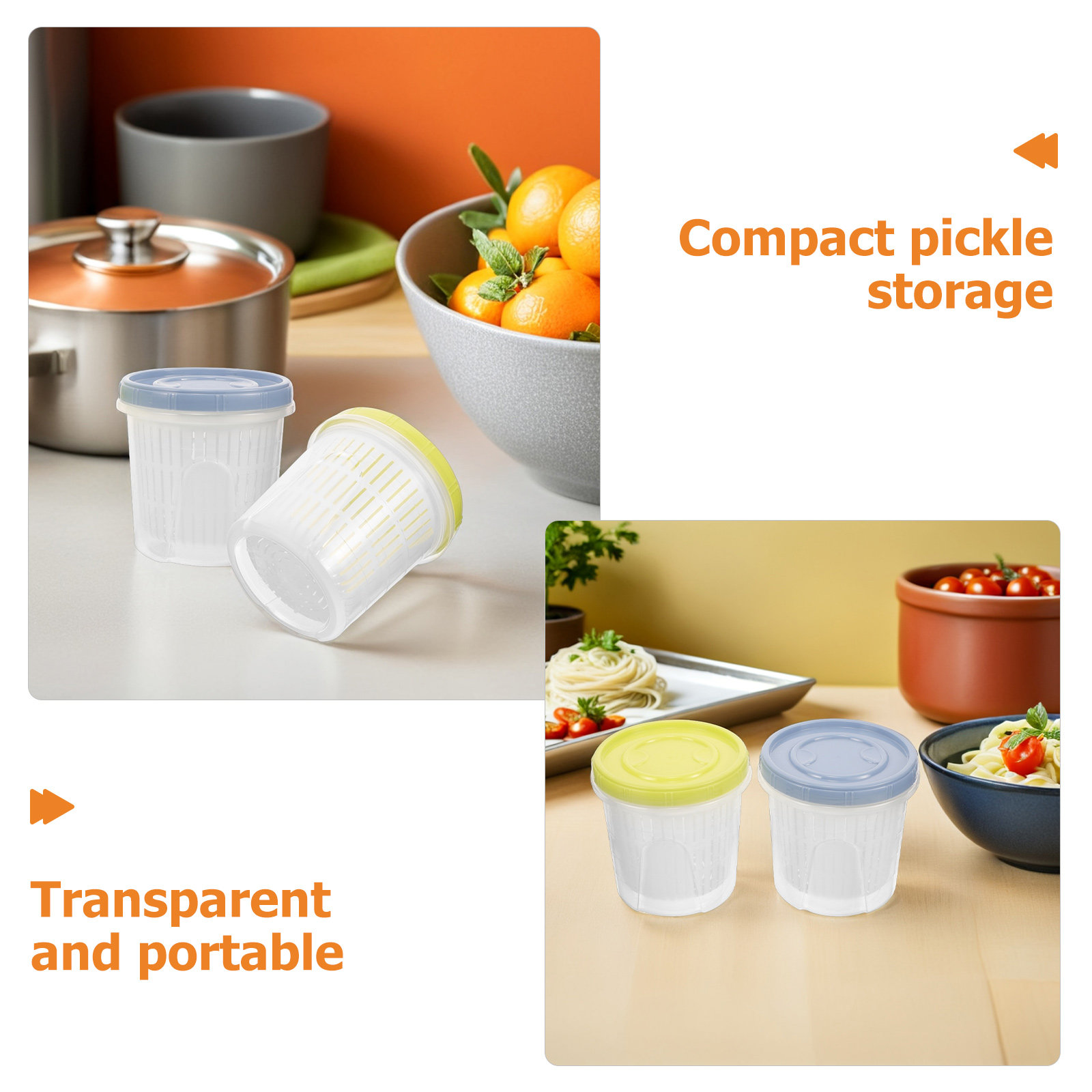 3 Stück Pickle-Behälter, luftd – Food Storage Container Bewertung und Preis