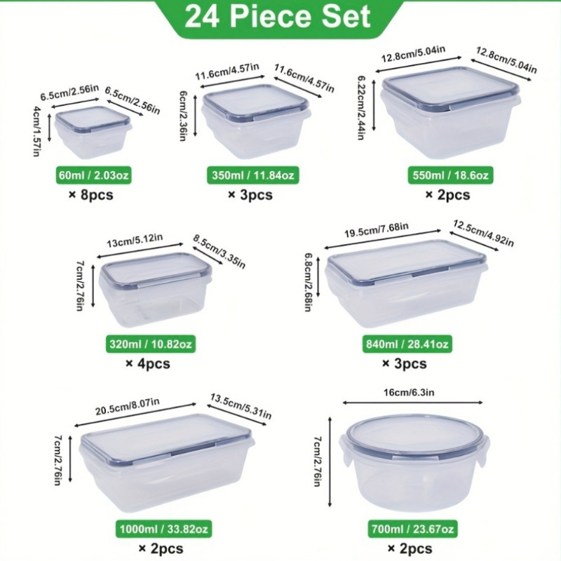 48-teiliges BPA-freies Lebensm – Food Storage With Colander Bewertung und Preis