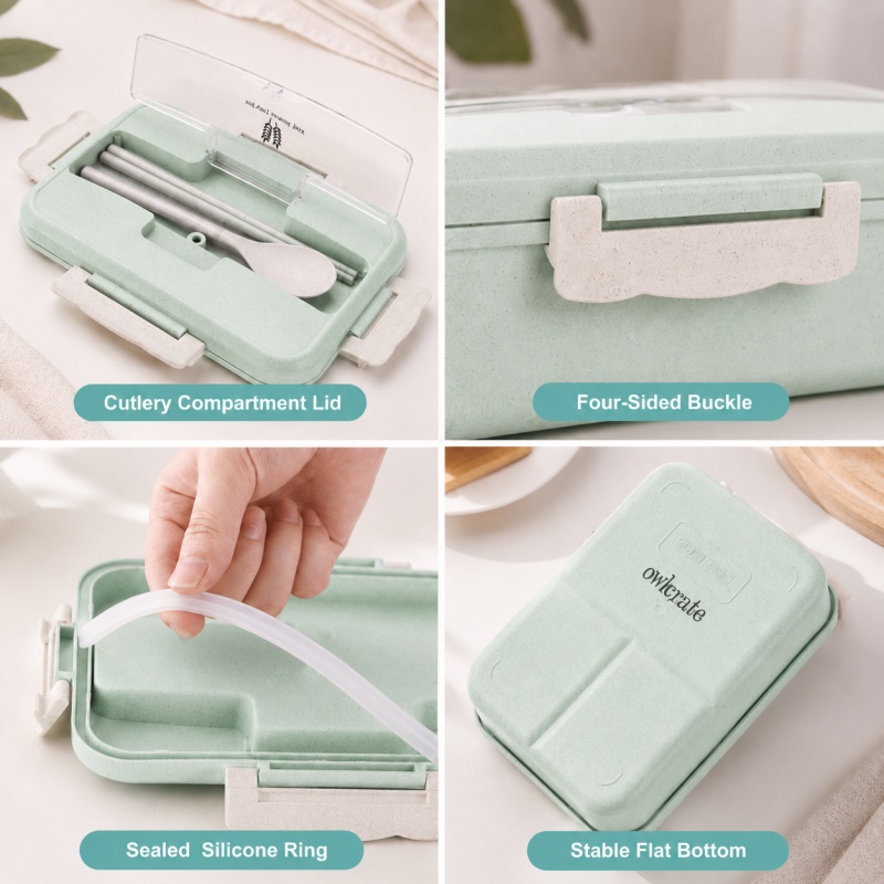 Weizenstroh-Lunchbox, mikrowel – Food Storage Containers Plastic Box Bewertung und Preis